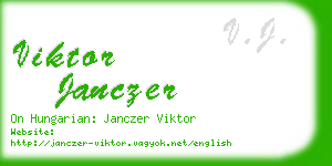 viktor janczer business card